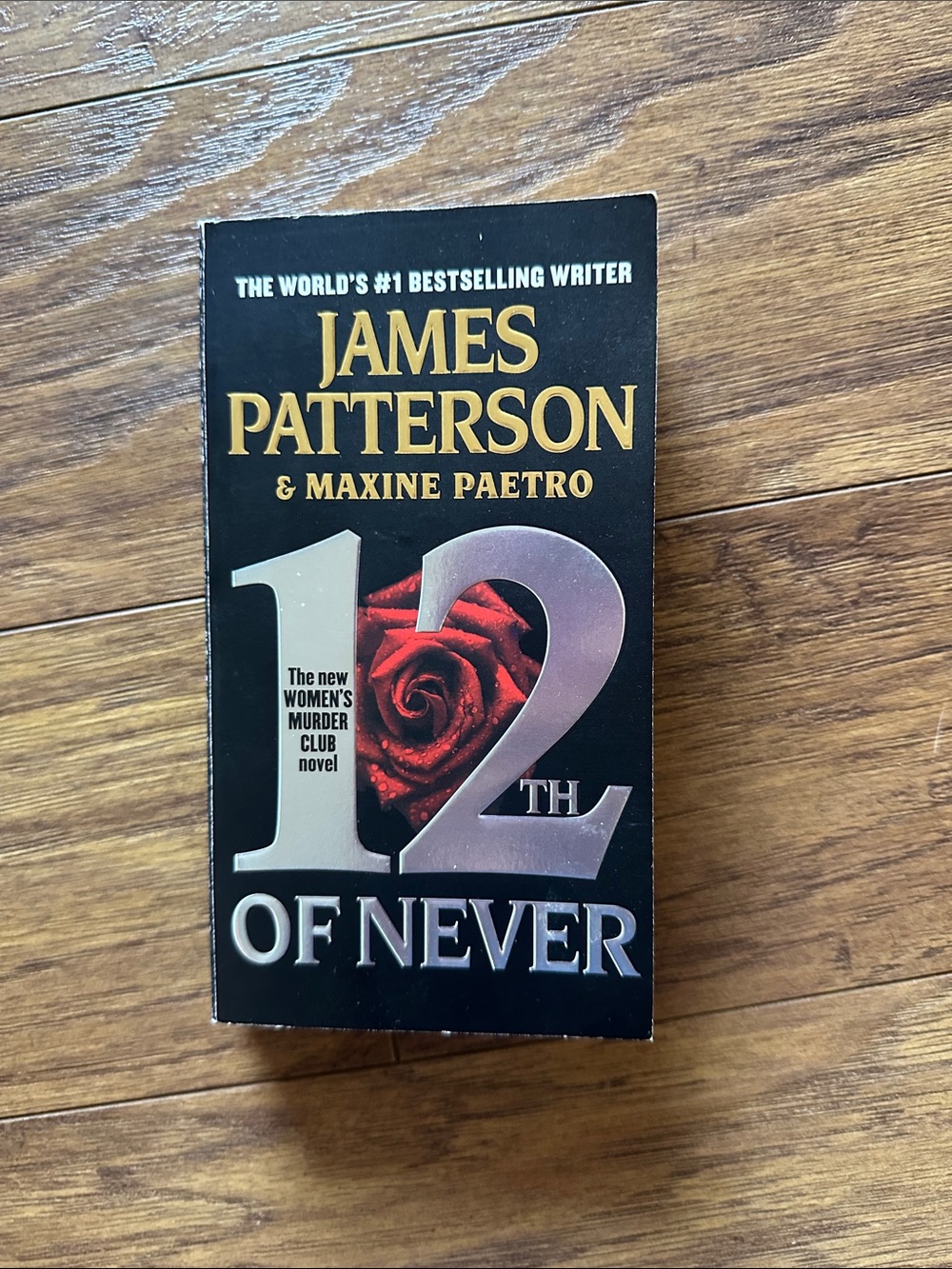 James Patterson 12th Of Never Paperback - Black & Red Cover